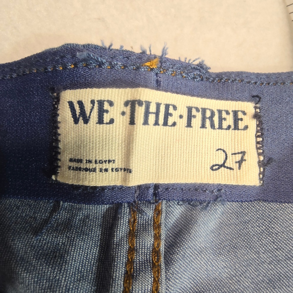 NWT We The Free People Penny Pull On Flare Jeans Blue Mid Rise Denim Women 27x34 - Picture 6 of 16